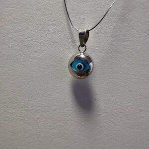 Sterling Silver 925 Italy Evil Eye Pendant